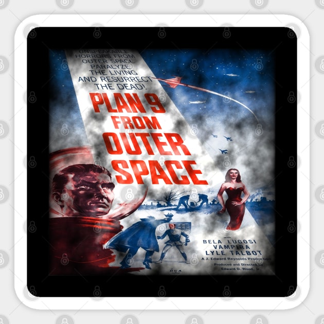 Plan 9 From Outer Space. Sticker by OriginalDarkPoetry